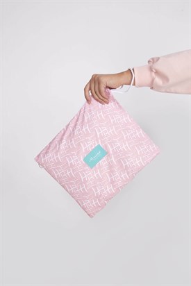 Haşema Powder Pink Monogram Patterned Bag